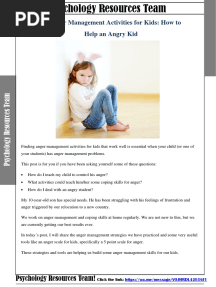 55 Anger Management Activities For Kids