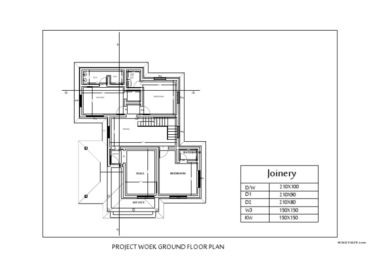 Ground Floor Plan with Dimensions | PDF