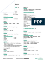 Navigate A1 Coursebook Unit 2 Answer Key