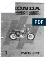 Parts List CB250 CB360 G5