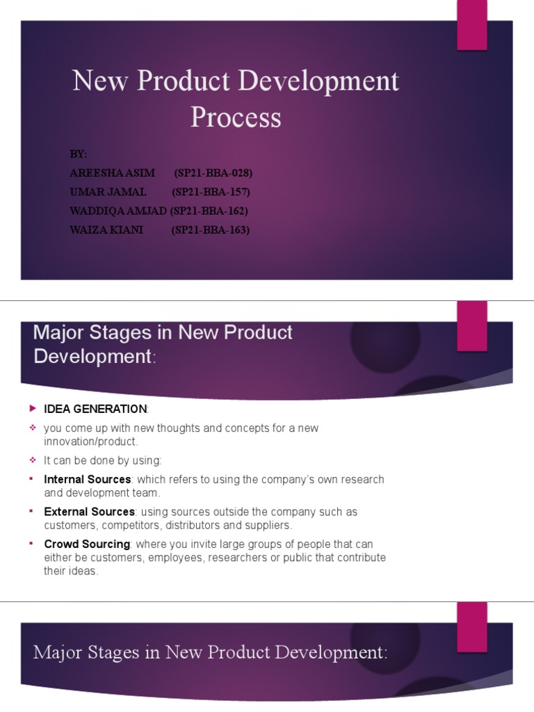 Major Stages in New Product Development | PDF | Marketing | New Product ...