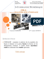 CH 2 GINDUS Généralités Usinage