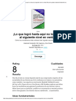 ¡Lo Que Logró Hasta Aquí No Lo Llevará Al Siguiente Nivel en Ventas! Resumen Gratuito - Marshall Goldsmith Et Al