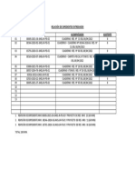 Relación de Expedientes Entregados Orden Nro Expediente Acompañados Asistente