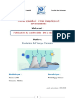 Fabrication Du Combustible Nucléaire: de La Mine Au Réacteur