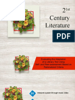 21st Century Literature:Evaluating The Adaptation of A Literary Text Using Self - and Peer-Assessment Based On Rationalized Criteria