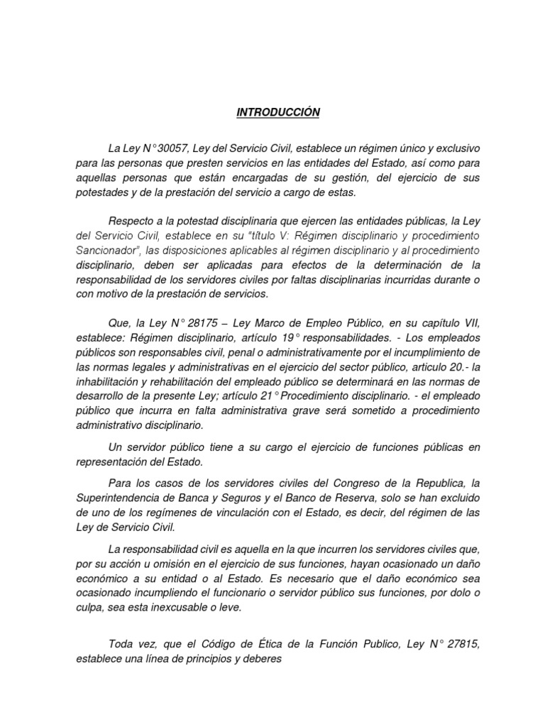 Procedimiento Administrativo Disciplinario | PDF | El proceso de ...