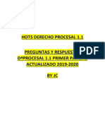 HOTS PREGUNTAS Y RESPUESTAS DºPROCESAL 1 1 PRIMER PARCIAL 2019 202095h