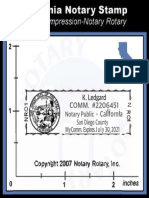 California Notary Stamp Sample
