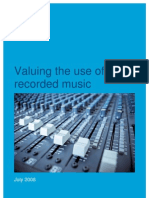 Valuing The Use of Recorded Music