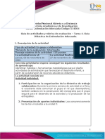 Guía de Actividades y Rúbrica de Evaluación - Unidad 3 - Tarea 4 - Guía Didáctica de Estimulación Adecuada