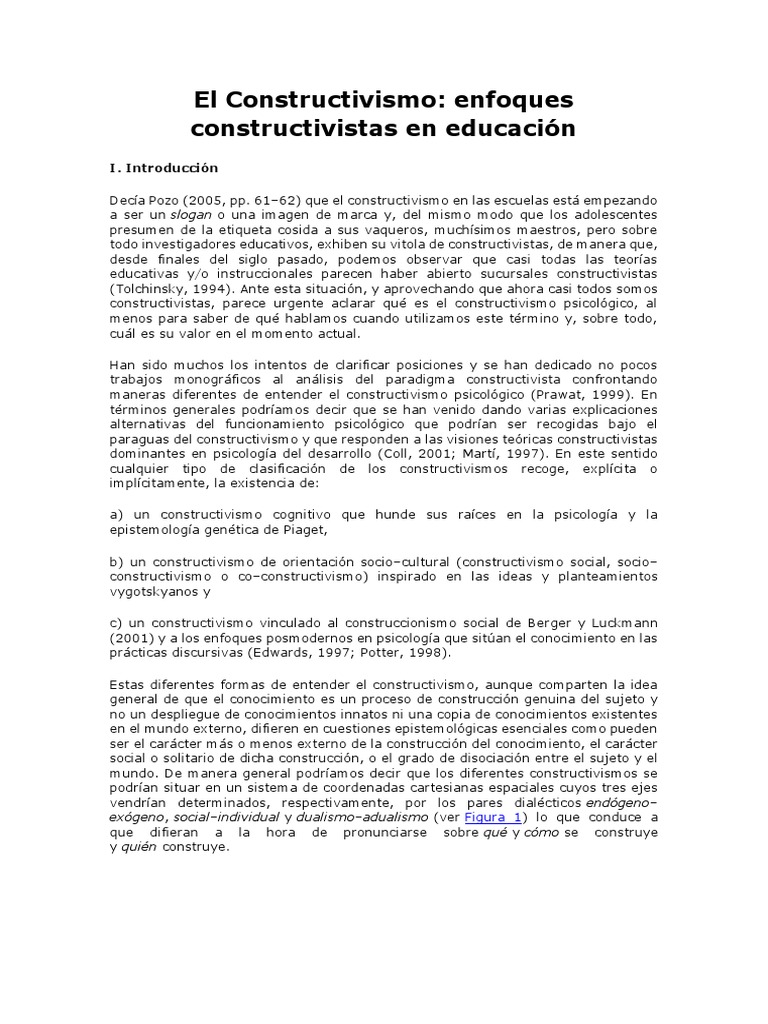 El Constructivismo | PDF | Constructivismo (filosofía de la educación ...