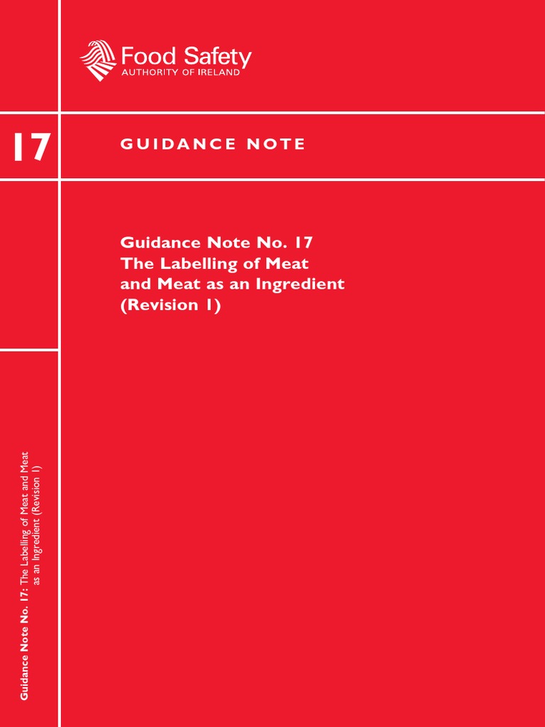 Guidance Note 17 Meat Labelling | PDF | Beef | European Commission