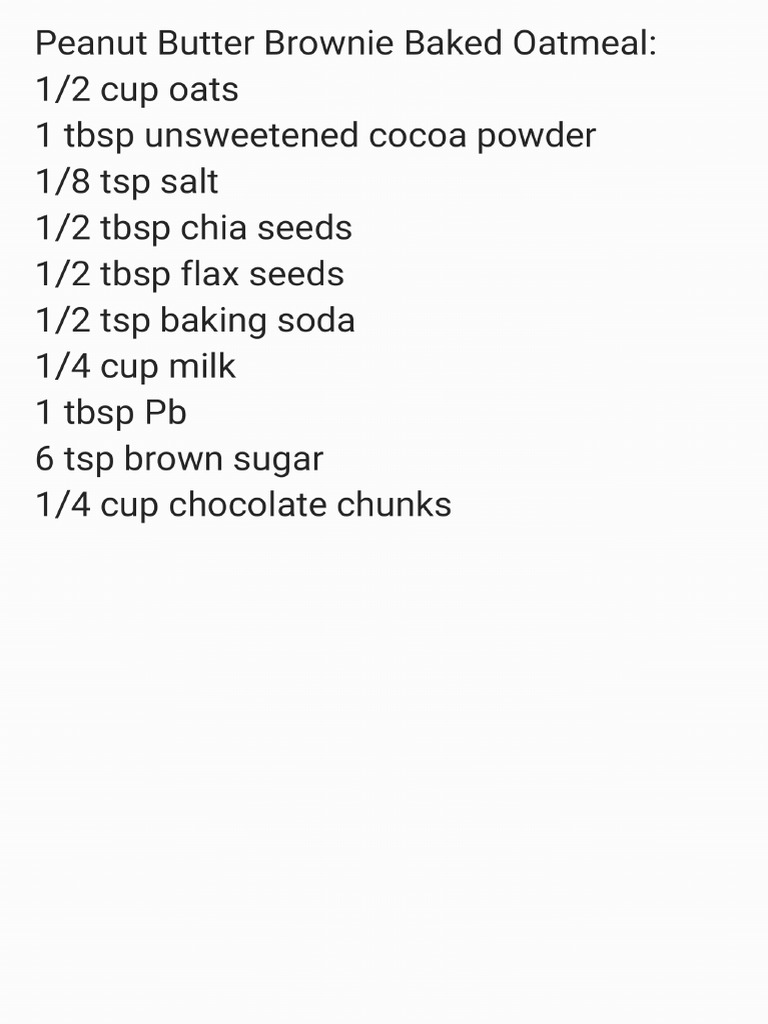 PB Brownie Baked Oatmeal PDF