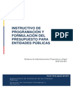RUP-DS-061 Instructivo de Programacion y Formulacion Del Presupuesto