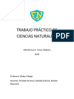 Trabajo Práctico de Ciencias Naturales I: ENS Normal 5-Turno: Mañana 2019