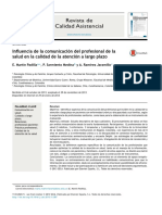 Influencia de La Comunicación Del Profesional de La Salud en La Calidad de La Atención A Largo Plazo