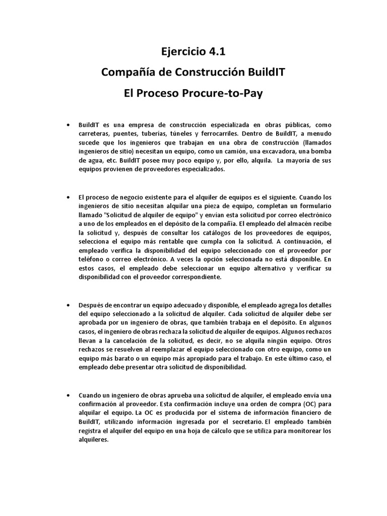Proceso Procure-to-Pay en BuildIT | PDF | Business | Informática