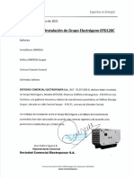 Certificado de Garntia Grupo Electrogeno EPD120C