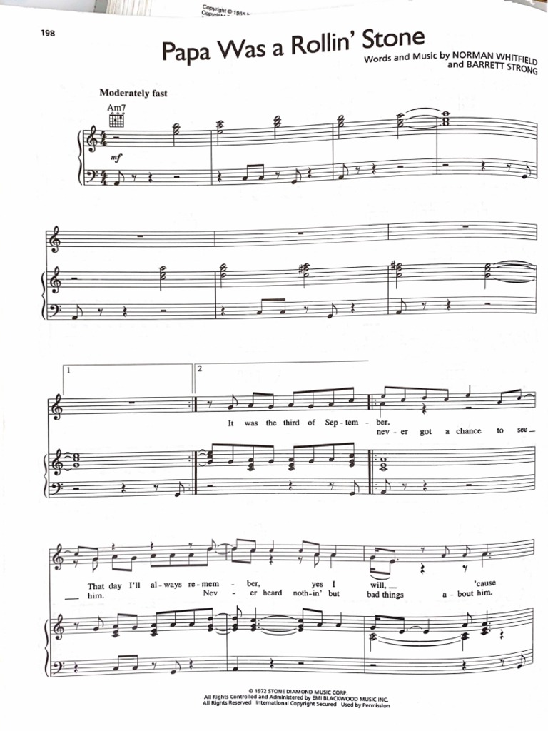 Papa Was A Rolling Stone Pdf