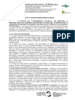 Processo seletivo mestrado agroecologia UERR EMBRAPA IFRR 2020