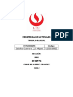 Trabajo Parcial Resistencia de Materiales