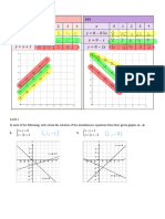 Plotting Straight Line Graph: Xy X y Xy X y