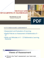 Lesson 1 Assessment and Evaluation of Learning in Mathematics 2