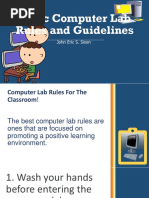 Basic Computer Lab Rules and Guidelines