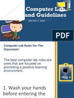 Basic Computer Lab Rules and Guidelines