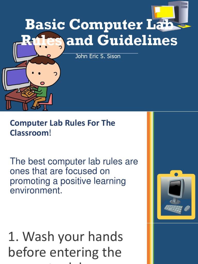 Basic Computer Lab Rules and Guidelines PDF