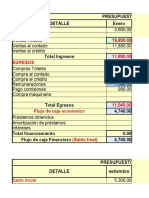 1 Desarrollo Flujo de Caja - Leo Caso 1 2 3 4 Finish