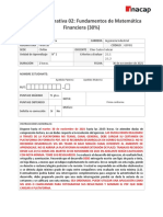 Evaluación Finanzas GEFI01- Fundamentos Matemática Financiera