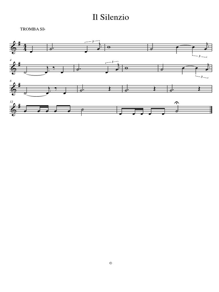 Il Silenzio Tromba Sib Musx PDF