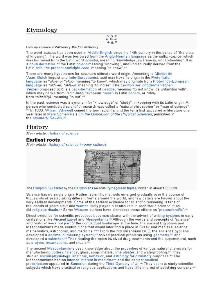 Etymology PDF Science Ancient Greek Philosophy