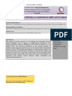 Identification of Factors Affecting On Organizational Agility and Its Impact On Productivity