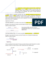 Scalars and Vectors