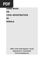 Hand Book of Civil Registrations in Kerala