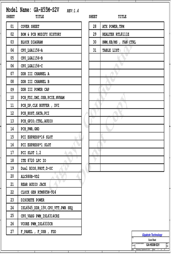 Giga - H55M-S2V-Rev1.4 | PDF | Computer Science | Computing