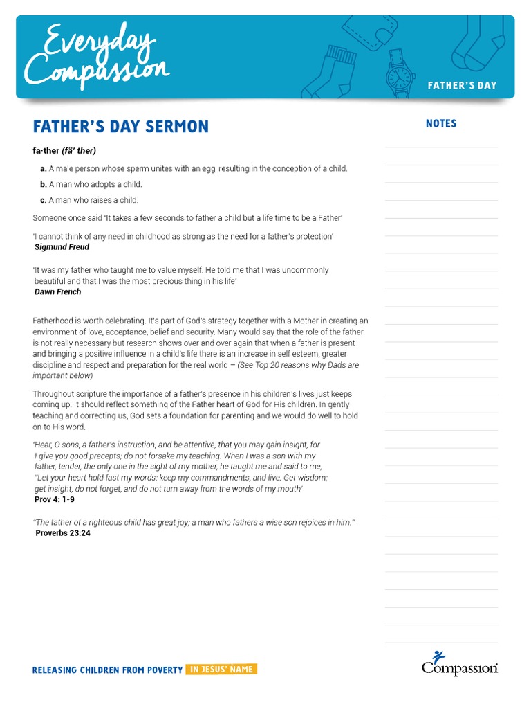 Fathers day sermon pdf father juvenile delinquency