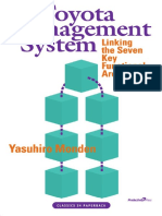 The Toyota Management System Linking The Seven Key Functional Areas by Monden, Yasuhiro