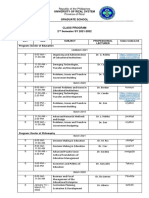 Class Schedule 2nd Semester SY 2021-2022 (Updated)