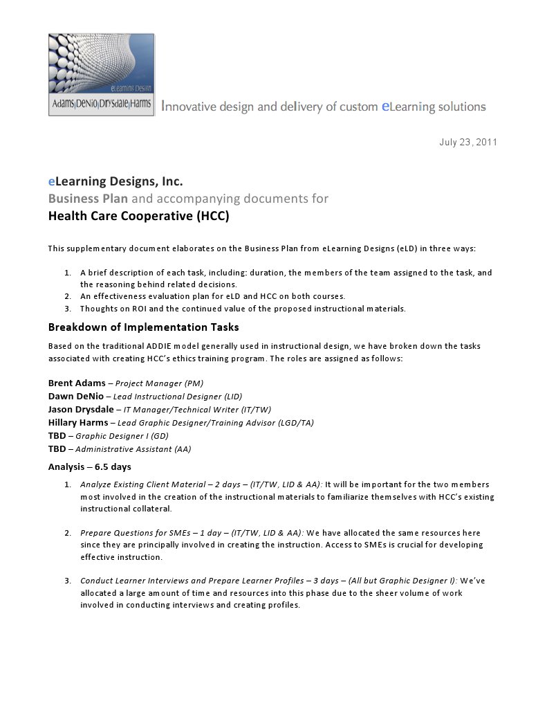 HCC eLearning Business Plan Overview | PDF | Educational Assessment ...