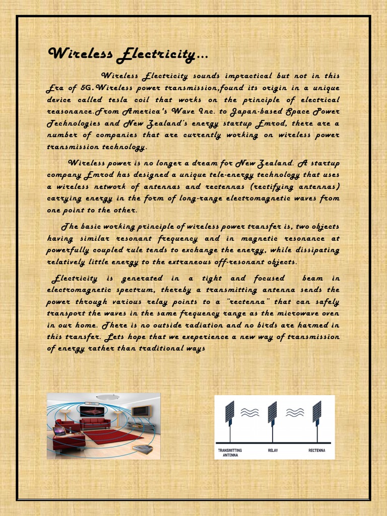 Wireless Electricity Pdf