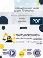 Oriental Insurance v. Mahendra Construction