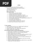 DBMS Lab Practice Asignments