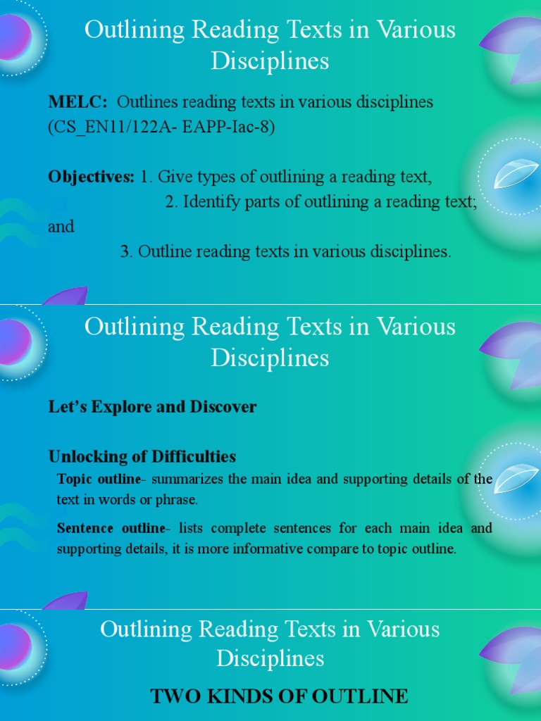 Outlining reading texts in various disciplines pdf unemployment