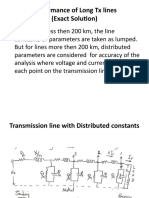 Performance of Long Tx lines