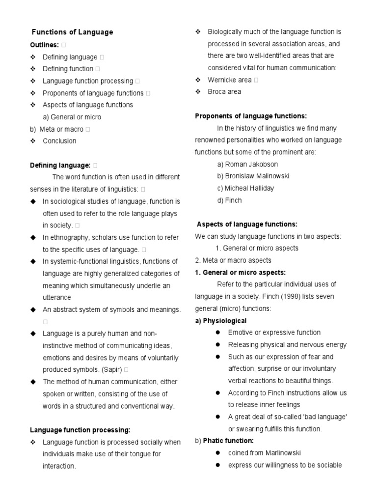 Language functions processing and proponents pdf behavioural