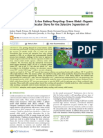 Toward Sustainable Li-Ion Battery Recycling Green Metal Organic